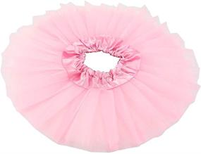 img 1 attached to 💃 BGFKS 4 Layered Sequins Tutu Skirt for Girls: Sparkling Dress Up Tulle Skirt with Hairbow