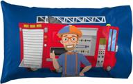 🔥 blippi look a firetruck! single reversible pillowcase - double-sided, super soft kids pillow cover bedding (official blippi product) logo