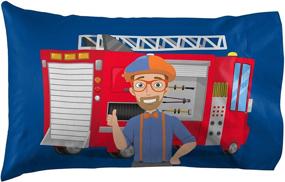 img 4 attached to 🔥 Blippi Look A Firetruck! Single Reversible Pillowcase - Double-Sided, Super Soft Kids Pillow Cover Bedding (Official Blippi Product)