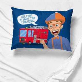 img 1 attached to 🔥 Blippi Look A Firetruck! Single Reversible Pillowcase - Double-Sided, Super Soft Kids Pillow Cover Bedding (Official Blippi Product)