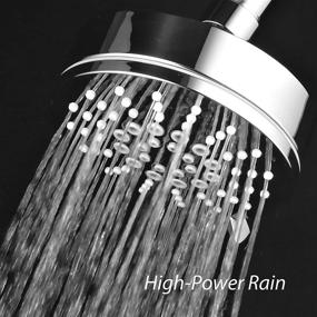 img 2 attached to 💦 AirJet-300 Luxury 6-Setting High Pressure Shower Head: Maximize Power with Minimal Water Usage! Full Chrome Finish