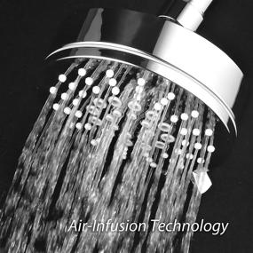 img 1 attached to 💦 AirJet-300 Luxury 6-Setting High Pressure Shower Head: Maximize Power with Minimal Water Usage! Full Chrome Finish
