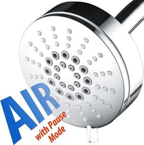 img 3 attached to 💦 AirJet-300 Luxury 6-Setting High Pressure Shower Head: Maximize Power with Minimal Water Usage! Full Chrome Finish