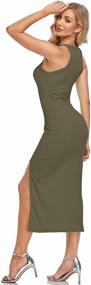 img 2 attached to 👗 JLCNCUE Causal Bodycon Dresses Sleeveless Women's Clothing in Dresses - Chic and Comfortable Fashion for Every Occasion!