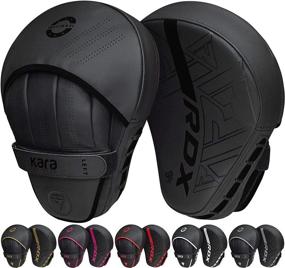 img 4 attached to 🥊 Maya Hide Leather RDX Curved Focus Mitts, Kara Hook and Jab Training Pads – Adjustable Strap, Ventilated for MMA, Muay Thai, Kickboxing, Martial Arts Coaching – Punching Hand Target Strike Shield