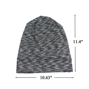 img 3 attached to Sleeping Adjustable Slouchy Beanie Stripes