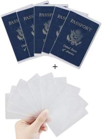 img 4 attached to 🛂 Owfeel Frosted Plastic Passport Protector: Secure Your Travel Documents in Style and Safety