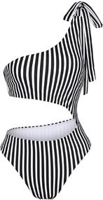 img 3 attached to VIMPUNEC Swimsuit Shoulder Monokini Swimwear