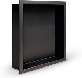 img 3 attached to 🚿 Stainless Steel Shower Niche: 12x12 Recessed Shelf in Modern Black Design – Easy Install, Lightweight, Leak Proof
