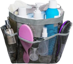 img 2 attached to 🛁 Attmu Portable Mesh Shower Caddy Dorm: 2-Pack with 8 Mesh Pockets - Quick Dry & Waterproof Tote Bag Oxford