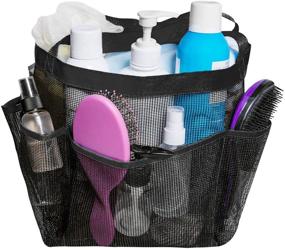 img 3 attached to 🛁 Attmu Portable Mesh Shower Caddy Dorm: 2-Pack with 8 Mesh Pockets - Quick Dry & Waterproof Tote Bag Oxford