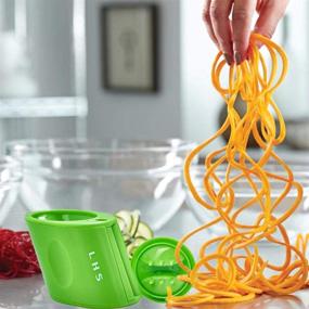 img 3 attached to LHS Vegetable Spiralizer - Handheld 2-in-1 Zucchini Spaghetti Maker and Zoodle Maker - Veggie Spiralizer and Zucchini Noodle Maker - Spiralizer Grater Spiral Slicer Cutter for Salad - Salad Utensil