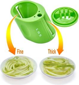 img 2 attached to LHS Vegetable Spiralizer - Handheld 2-in-1 Zucchini Spaghetti Maker and Zoodle Maker - Veggie Spiralizer and Zucchini Noodle Maker - Spiralizer Grater Spiral Slicer Cutter for Salad - Salad Utensil