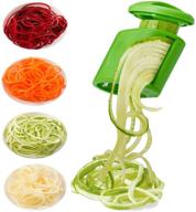 lhs vegetable spiralizer - handheld 2-in-1 zucchini spaghetti maker and zoodle maker - veggie spiralizer and zucchini noodle maker - spiralizer grater spiral slicer cutter for salad - salad utensil logo