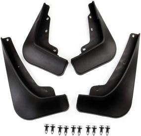 img 1 attached to 🚗 Crosselec 4-часть автомобильные ластики Mudguard Крыло Набор, черный - Идеально подходит для Dodge Charger 2015+ (модели SXT)