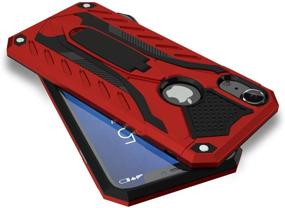 img 2 attached to Kitoo iPhone XR Case - Red: Enhanced Protection and Convenient Kickstand