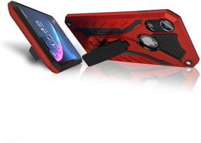 img 3 attached to Kitoo iPhone XR Case - Red: Enhanced Protection and Convenient Kickstand