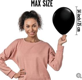 img 2 attached to 🎈 100ct Qualatex 11" Onyx Black Latex Balloons by Pioneer Balloon Company - Ultimate SEO-Enhanced Product Name!