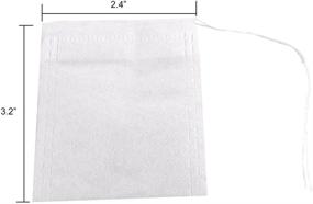 img 3 attached to ☕ Unbleached Tea Filter Bags – 100% Natural Drawstring Empty Tea Bags for Loose, Herbal, Green & Weight Loss Tea (1 Cup Capacity, 100 Count) - NUIBY Disposable Tea Infuser Bags (2.4in x 3.2in)