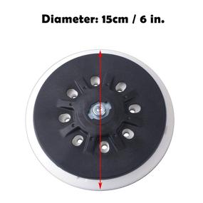 img 1 attached to 🌀 Wadoy 498987 6 inch (150mm) 8-Hole Sanding Pad, Compatible with Bosch, Festool ETS 150, ETS EC 150, LEX 150, WTS 150/7 Orbital Sanders