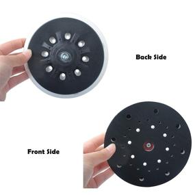 img 2 attached to 🌀 Wadoy 498987 6 inch (150mm) 8-Hole Sanding Pad, Compatible with Bosch, Festool ETS 150, ETS EC 150, LEX 150, WTS 150/7 Orbital Sanders