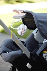 img 2 attached to 🌬️ Stay Cool Anywhere with the Portable Bendable USB Clip Stroller Fan - White (Green)