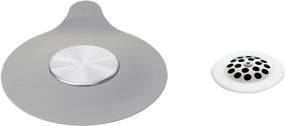 img 3 attached to 🛁 Grey OXO Good Grips Silicone & Stainless Steel Tub Stopper