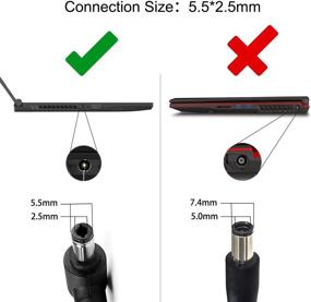 img 3 attached to 🔌 UL Listed Power Supply Cord Cable - 180W 150W AC Adapter Charger for MSI 8RC 8RD Thin 8SC 9SC 9SCX 10SCXR-222, GF65 Thin 9SE 9SD 10SER, GF75 Thin 9SC 10SEK 10SER 10SCXR 10SDK 10SCXK 10SDR Laptop