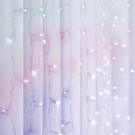 🌟 led backdrop curtain lights by merkury innovations - battery-operated cascading fairy lights for bedroom, wedding, decoration, christmas - indoor/outdoor use (pink ombre) логотип