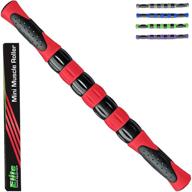 🔴 elite massage roller stick: relieve leg cramps and tension with sturdy, lightweight design, smooth rolling and comfortable handles - red logo