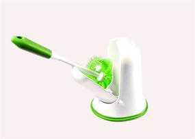 img 1 attached to 🚽 EVERCLEAN Euro Toilet Bowl Brush with Caddy Holder - Sleek Brush Conceal Canister - Aqua/White (6696)