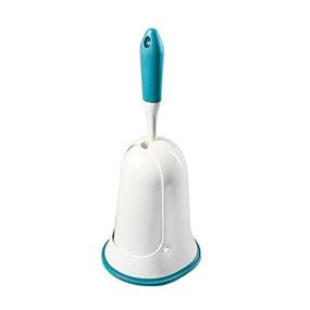 img 2 attached to 🚽 EVERCLEAN Euro Toilet Bowl Brush with Caddy Holder - Sleek Brush Conceal Canister - Aqua/White (6696)