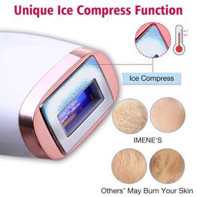 img 1 attached to 💁 Laser Hair Removal Device by IMENE 500,000 Flashes IPL with Upgrade Ice Compress - Safe & Comfortable Hair Remover for Women & Men, Home Use Bikini line, Legs, Arms, Armpits