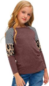 img 1 attached to BesserBay Christmas Holiday Sleeve Raglan Girls' Clothing in Tops, Tees & Blouses