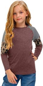 img 2 attached to BesserBay Christmas Holiday Sleeve Raglan Girls' Clothing in Tops, Tees & Blouses