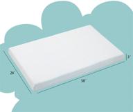 🛏️ shespire pack n play mattresses: enhanced comfort memory foam playard mattress with washable cover - fits most pack n play playpens, 38x26x3 (white) logo