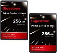 💻 gigastone 256gb 2.5" внутренний ssd 2-pack: мощные твердотельные диски sata iii 6гб/с 2.5 дюйма 7 мм, скорость чтения до 550 мб/с. логотип