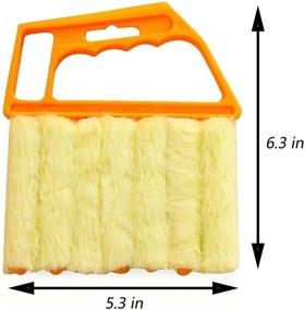 img 1 attached to 🧹 Efficient Orange Zunesra Blind Duster Tool for Venetian Blinds, Windows & Air Conditioners - Mini-Blind Cleaner and Housework Essential