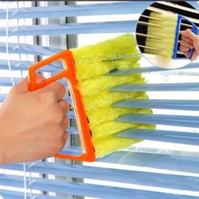 img 3 attached to 🧹 Efficient Orange Zunesra Blind Duster Tool for Venetian Blinds, Windows & Air Conditioners - Mini-Blind Cleaner and Housework Essential