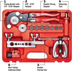 img 3 attached to Улучшенная оптимизация для поисковых систем: комплект инструментов Powerbuilt 14-Piece Master Tubing Service Kit - 948006