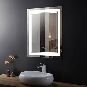 img 2 attached to 🪞 Vertical Dimmable LED Bathroom Mirror with Anti-Fog Function - DECORAPORT 28 x 36 inch (DK-A-CK160-D)