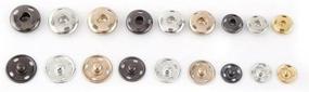 img 1 attached to 🧷 Rosenice Sew On Snaps Buttons - Metal Press Studs, 50 Sets Brass Fasteners - DIY Craft Accessory (15mm-Silver)