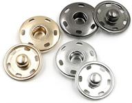 🧷 rosenice sew on snaps buttons - metal press studs, 50 sets brass fasteners - diy craft accessory (15mm-silver) logo