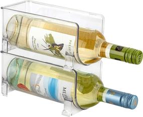 img 4 attached to Максимизируйте пространство с JINAMART стеллажем для хранения вин: помещает 2 бутылки на кухонных столешницах или в холодильнике