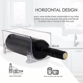 img 1 attached to Максимизируйте пространство с JINAMART стеллажем для хранения вин: помещает 2 бутылки на кухонных столешницах или в холодильнике