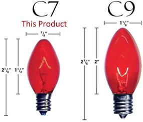 img 1 attached to Romasaty C7 Christmas Lights - 25FT, 5 Multi-Color Outdoor & Indoor Holiday Party Wedding Lights, 25 Ceramic Bulb C7 Light with 2 Extra Bulbs and Green Wire