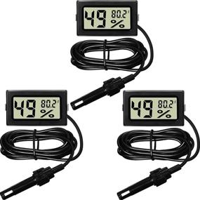 img 4 attached to 🌡️ 3 Mini Digital Thermometer Hygrometer: Accurate Indoor Temperature and Humidity Monitoring for Your Incubator, Reptile Tank, and Plant Terrarium