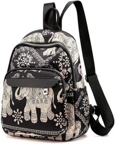 img 4 attached to 🐘 Stylish Mini Elephant-Printed Backpack Purse for Women and Teens, Versatile Dual-Use Travel and Daily Daypack