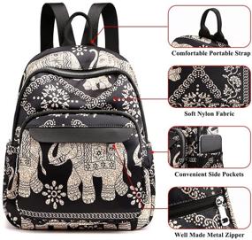 img 1 attached to 🐘 Stylish Mini Elephant-Printed Backpack Purse for Women and Teens, Versatile Dual-Use Travel and Daily Daypack