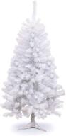 🎄 4-foot unlit white artificial christmas tree with 300 tips and pvc base - holiday essence логотип